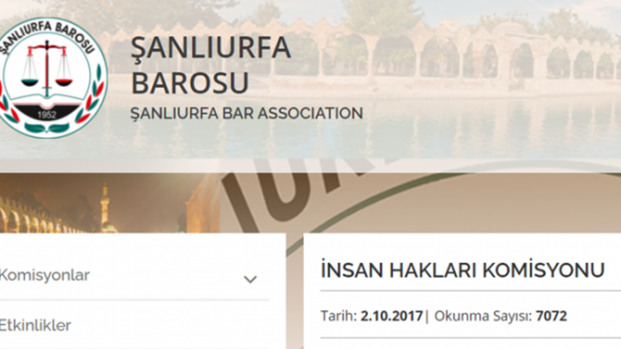 Urfa Barosu'ndan artık insan hakları yoktur!