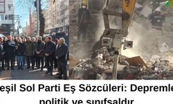 Yeşil Sol Parti Eş Sözcüleri: Depremler politik ve sınıfsaldır