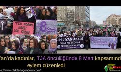 Van’da kadınlar, TJA öncülüğünde 8 Mart kapsamında eylem düzenledi