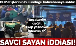 İzmir'de CHP'nin seçim afişlerinin bulunduğu kıraathaneye saldırı