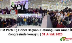 DEM Parti Eş Genel Başkanı Hatimoğulları Amed İl Kongresinde konuştu