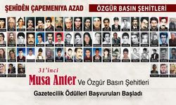 Musa Anter Gazetecilik Ödülleri için başvurular başladı