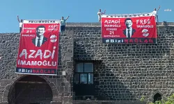 Amed'de 'İmamoğlu' pankartına el konuldu: Gözaltılar var!