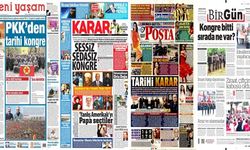 PKK’nin kongre açıklaması gazete manşetlerinde