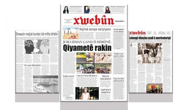 Rojnameya Xwebûnê bi manşeta ‘Qiyametê rakin’ derket