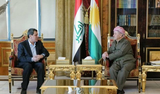 Mazlum Abdî, Hewlêr'de Mesut Barzani ile görüştü